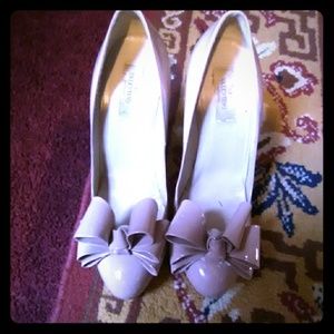 A cream Valentino high heels